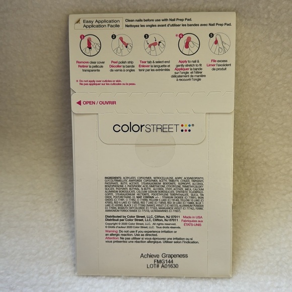 Color Street Achieve Grapeness Petite Polish Strips FMG144 Lot#A01630 RETIRED - Picture 5 of 8